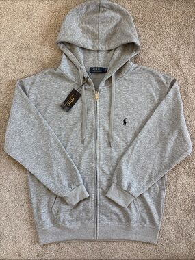 Polo by Ralph Lauren Light Gray Full-Zip Hoodie